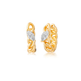 Baby Silver Small Hoop, Yellow Gold Plating, Zircon Gemstone + Star Fish Gift